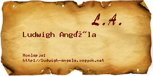 Ludwigh Angéla névjegykártya